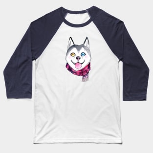 Husky Dog Baseball T-Shirt